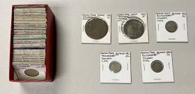 MECKLENBURG-SCHWERIN: LOT of 42 coins, including silver and bronze coins from 1678 to 1864, including several BU examples, scarce minors in high grade...