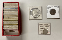 NASSAU: LOT of 44 coins, including silver and bronze coins from the 1500s to 1864, including several scarce minors in higher grades and an UNC 1864 th...