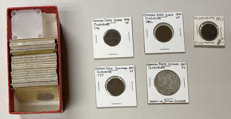 OLDENBURG: LOT of 29 coins, including silver and bronze coins from 1667 to 1891,...