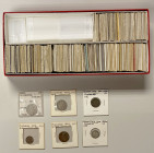 GERMAN STATES: LOT of 163 coins, including a nice mix of silver and bronze coins from an old collection, ranging from about 1700 to 1900, with many sm...