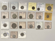 GERMAN STATES: LOT of 21 coins, including Hamburg (10 pcs), Hamm (1), Hanau-Lichtenberg (4), Hanau-Münzenberg (2), and Hannover (4); average circulate...