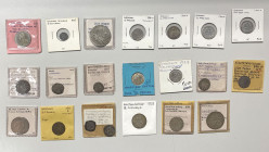 GERMAN STATES: LOT of 21 coins and tokens, including Saxony/Meissen (2 pcs), Schleswig-Holstein-Gottorp (6), Wurttemberg-Oels (1), Würzburg (2), unatt...