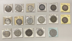 GERMAN STATES: LOT of 17 coins, dated from 1784 to 1867, all thalers, from Prussia (13 pcs), Schleswig-Holstein (1), Frankfurt (2), and Saxony (1), gr...