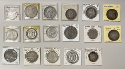 GERMAN STATES: LOT of 17 coins, dated from 1874 to 1913, from Württemberg (10 pcs), Saxony (4), Schwarzburg-Sondershausen (1), and Saxe-Weimar (2), de...