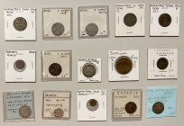 GERMAN STATES: LOT of 15 coins, including a fine collector mix of silver and bronze coins from Fine to AU, from the medieval period to the late 1700s,...