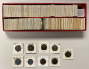 GREAT BRITAIN: LOT of 265 coins, including a large number of silver coins, with many older and larger examples, and a nice grouping of early coppers f...