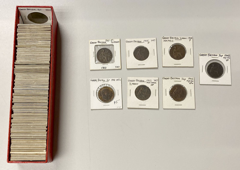 GREAT BRITAIN: LOT of 85 coins, including silver crowns 1695 to 1937 (11 pcs), d...