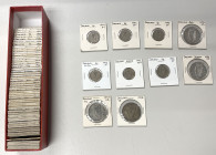IRELAND: LOT of 67 coins, including several early items of George III, a couple gun money pieces, a couple BU 1966 10 shillings, and several items of ...