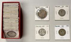IRELAND: Republic, LOT of 37 coins, including coins of early Ireland (22 pcs) from 1689 to 1823 which include silver coins, tokens and gun money, as w...