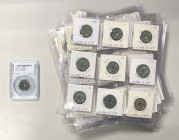 YUAN: LOT of 123 coins, a wonderful study lot of zhi da tong bao coins, cast 1310-1311, various diameters and weights, and better than average quality...