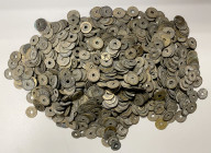 CHINA: LOT of 1416 coins, a very large study lot of cash coins mostly Qing dynasty with some earlier dynasties as well, some Annam, and Japan types, a...