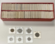 WORLDWIDE: LOT of 275 coins and tokens, including several world types, neatly written up in the consignor's holders, with a concentration on Canadian ...