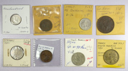 WORLDWIDE: LOT of 8 coins, including Canada/Newfoundland (1 pc), France (1, 1950 50 francs), German States/Pfalz (1), Germany/Federal Republic (1), He...