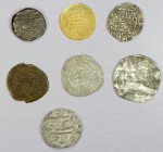 WORLDWIDE: LOT of 5 Islamic & 2 Indian coins, Islamic: Abbasid, al-Radi, AR dirham, Wasit AH32(7?) (VF, weak strike); Umayyads of Spain, AR dirham, al...