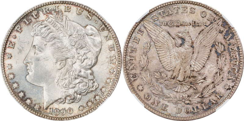 1890-S Morgan Silver Dollar. MS-63 (NGC).
PCGS# 7202. NGC ID: 255F.

Estimate...