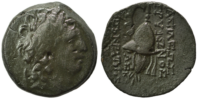 SELEUKID KINGS of SYRIA. Tryphon, 142-138 BC. Ae (bronze, 5.33 g, 19 mm), Antioc...