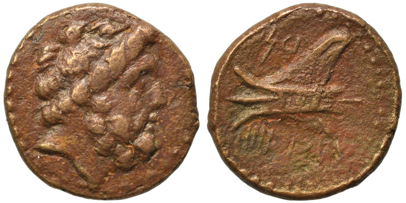 PHOENICIA. Arados. Circa 137-51 BC. Ae (bronze, 2.98 g, 16 mm). Laureate head of...