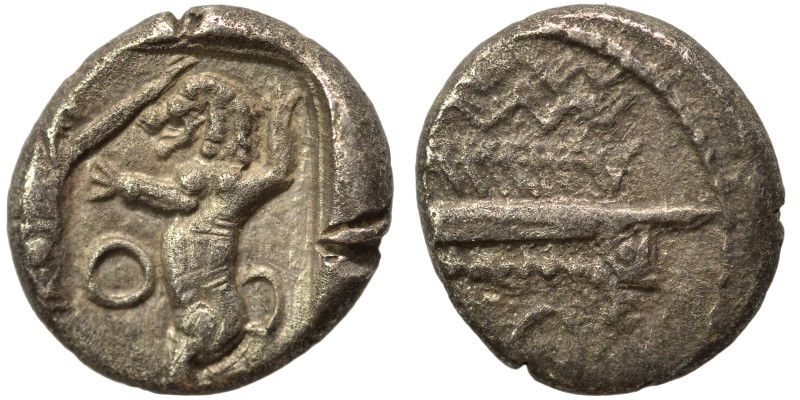 PHOENICIA. Sidon. Ba'alšillem II, circa 401-366 BC. 1/16 Shekel (silver, 0.73 g,...