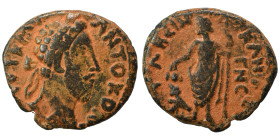 JUDAEA, Decapolis. Canatha. Commodus, 177-192. Ae (bronze, 8.84 g, 25 mm). AVT K MA ANTO KOM Laureate head of Commodus right. Rev. ΓABEIN KANAΘ Dionys...