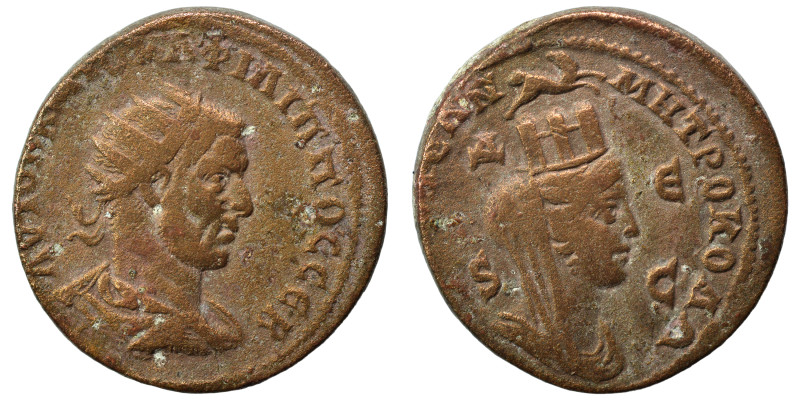 SYRIA, Seleucis and Pieria. Antioch. Philip I, 244-249. Ae (bronze, 17.64 g, 30 ...