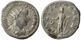 Gordian III, 238-244. Antoninianus (silver, 4.51 g, 22 mm), Rome. IMP GORDIANVS PIVS FEL AVG Radiate, draped and cuirassed bust to right. Rev. LAETITI...