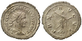 Trebonianus Gallus, 251-253. Antoninianus (bronze, 2.86 g, 24 mm), Antioch. IMP C C VIB TREB GALLVS P F AVG Radiate, draped and cuirassed bust to righ...