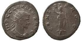 Claudius II Gothicus, 268-270. Antoninianus (bronze, 2.74 g, 20 mm), Antioch. IMP C CLAVDIVS AVG Radiate, draped and cuirassed bust to right. Rev. CON...