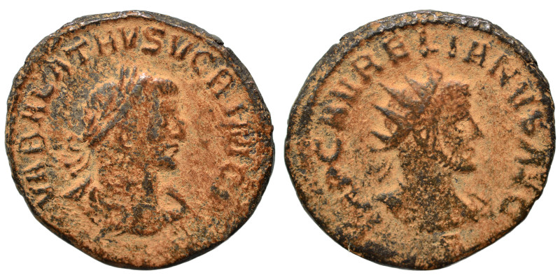 Aurelian, with Vabalathus, 270-275. Antoninianus (bronze, 3.27 g, 19 mm), Antioc...