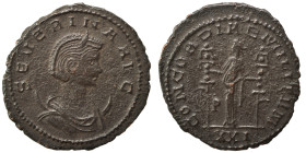 Severina, Augusta, 270-275. Antoninianus (bronze, 3.48 g, 23 mm), Rome. SEVERINA AVG Diademed and draped bust of Severina set to right on crescent. Re...