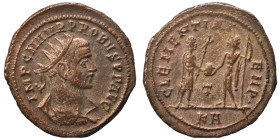 Probus, 276-282. Antoninianus (bronze, 4.24 g, 23 mm), Antioch. IMP C M AVR PROBVS P F AVG Radiate, draped and cuirassed bust right. Rev. CLEMENTIA TE...