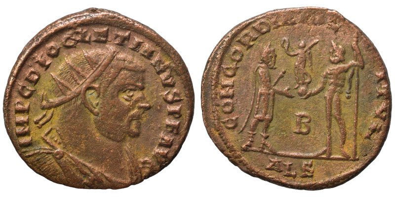 Diocletian, 284-305. Radiate (bronze, 2.95 g, 20 mm), Alexandria. IMP C DIOCLETI...