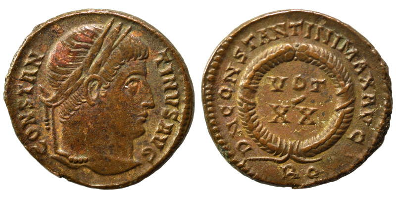 Constantine I, 307/310-337. Follis (bronze, 3.10 g, 19 mm), Rome. CONSTANTINVS A...