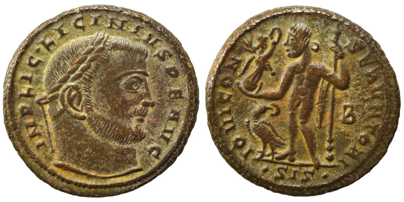 Licinius I, 308-324. Ae (bronze, 4.28 g, 20 mm), Siscia. IMP LIC LICINIVS P F AV...