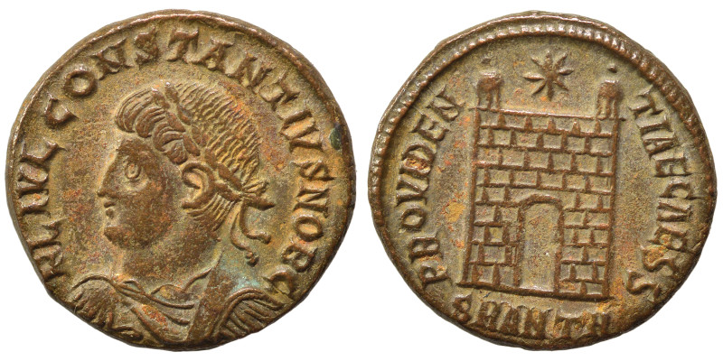 Constantius II, as Caesar, 324-337. Ae (bronze, 3.29 g, 18 mm), Antioch. FL IVL ...