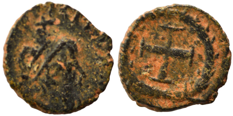 Valentinian III, 425-455. Ae (bronze, 1.12 g, 11 mm), Cyzicus. [..] P F AVG Pear...