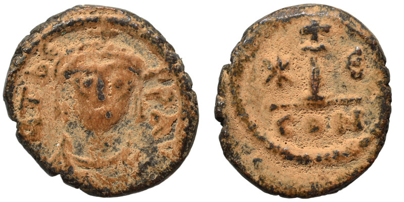 Tiberius II Constantine (?), 578-582. Dekanummium (bronze, 3.62 g, 17 mm), Const...