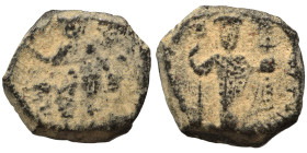 Alexius I Comnenus, 1081-1118. Tetarteron (bronze, 3.51 g, 15 mm), Constantinople. Christ enthroned facing, wearing nimbus crown, pallium and colobium...