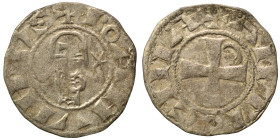 CRUSADERS. Principality of Antioch. Bohémond III, 1163-1201. Denier (silver, 0.92 g, 17 mm). +BOAMVNDVS Helmeted head of a knight to left flanked by c...