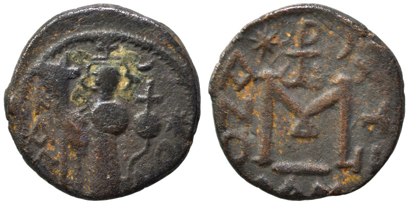 Arab Byzantine. Umayyad Caliphate, circa 641-660 AD. Fals (bronze, 3.11 g, 17 mm...