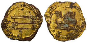 Abbasid. Fals (gold plated bronze, 1.78 g, 19 mm). Fine.