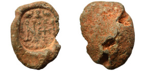Byzantine seal (lead, 3.64 g, 17 mm). Nearly very fine.