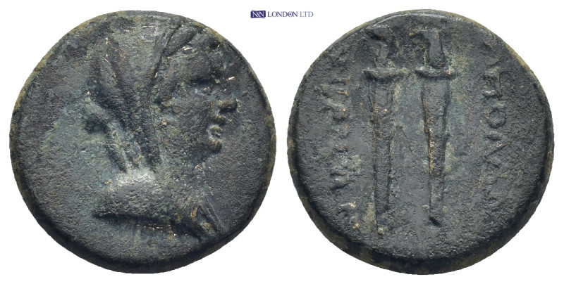 MYSIA. Apollonia. (2nd century BC). AE. 4.4 Gr. 18mm.
Veiled head of Demeter rig...