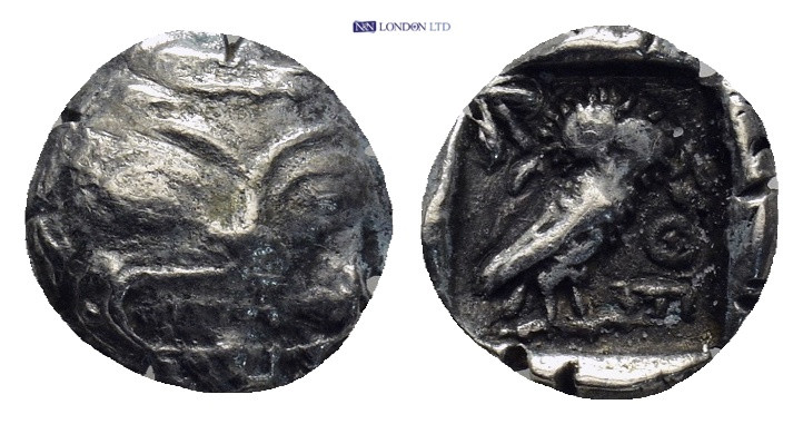 LEVANTINE REGION, Uncertain. 4th-3rd centuries BC. AR Obol (9mm - 0.57 g) Imitat...