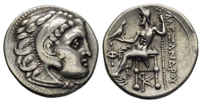 Kings of Macedon, Alexander III 'the Great', AR Drachm. 336-323 BC.Kolophon. 4.0...
