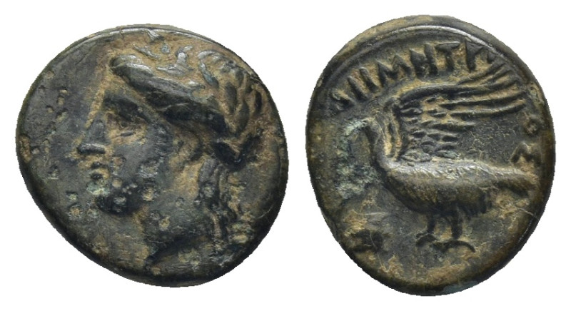 IONIA. Klazomenai. Ae (10mm. 1,12 g) (Circa 386-301 BC). Demetrios, magistrate. ...