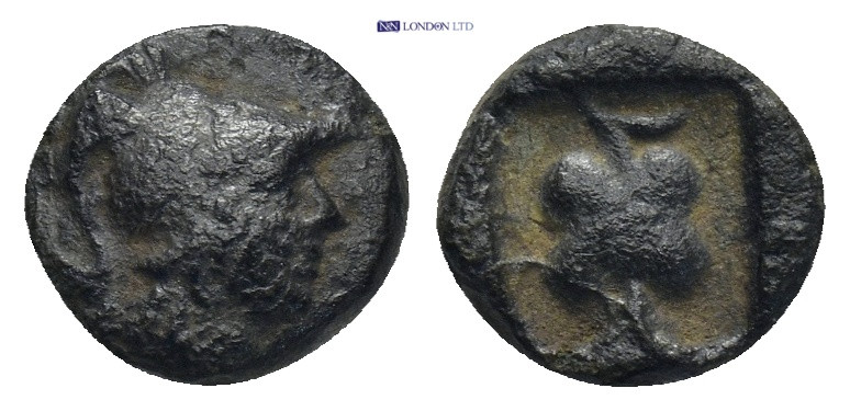 Pamphylia, Side, 2nd-1st centuries BC. Æ (10mm, 1.0 g). Helmeted head of Athena ...