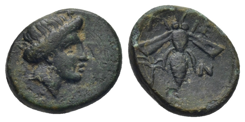 Troas, Gentinos. Ae, (2.45 g, 14mm). Circa 350-300 BC. Obv: Female head (Artemis...