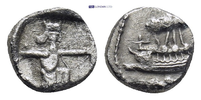 PHOENICIA, Sidon. Ba`alšillem (Sakton) II. Circa 401-365 BC. AR Thirty-second Sh...