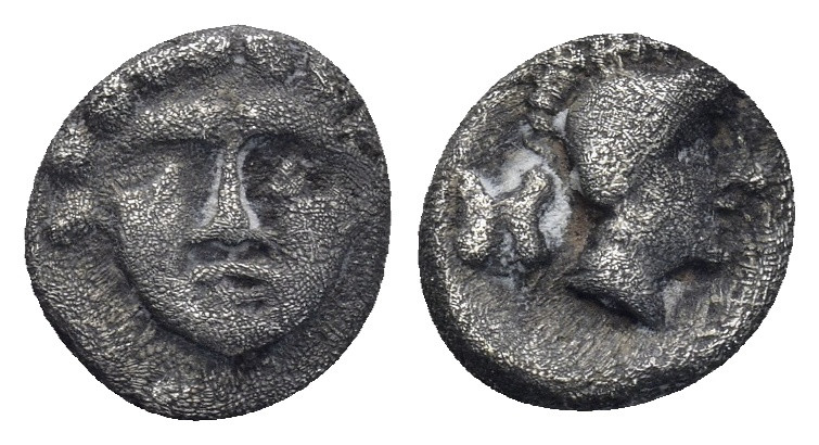 PISIDIA, Selge. Circa 250-190 BC. AR Obol (10mm, 0.89 g). Facing gorgoneion / He...