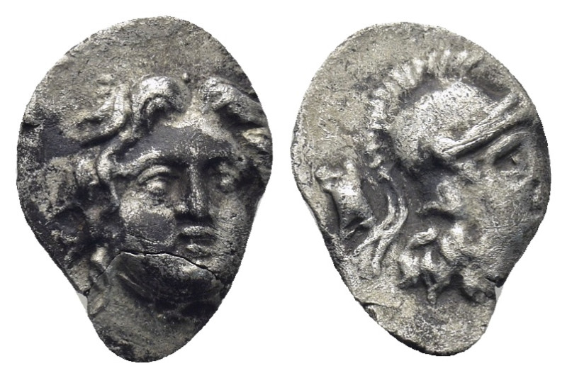 PISIDIA, Selge. Circa 250-190 BC. AR Obol (14mm, 0.99 g). Facing gorgoneion / He...